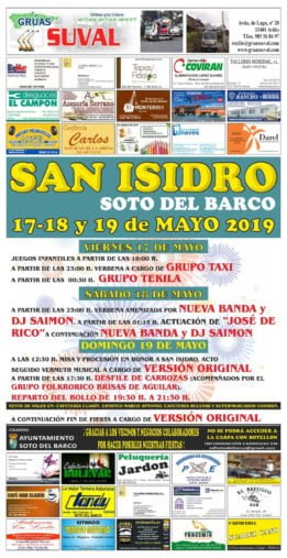 CARTEL SAN ISIDRO 2019 - SOTO DEL BARCO