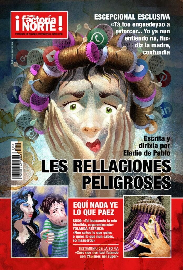 Teatro: "Les rellaciones peligroses" en el Palacio Valdés de Avilés Cartel les rellaciones peligroses