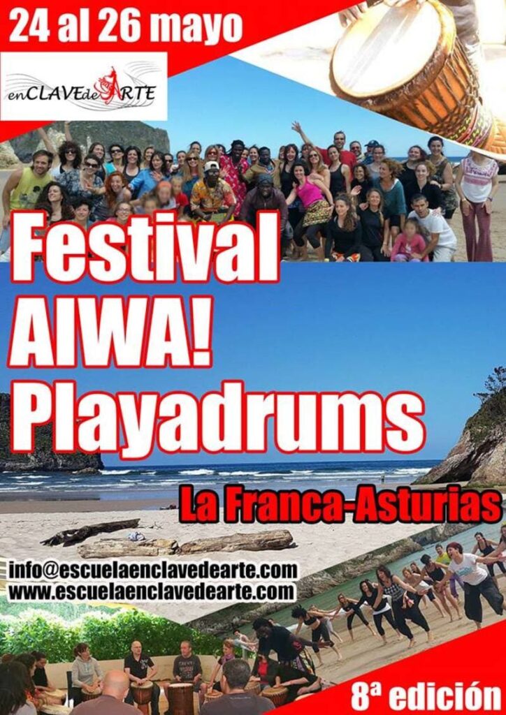 Festival multidiscipinar Aiwa Playadrums en La Franca en Ribadedeva Playadrums