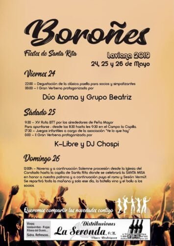 fiestas de santa rita boroñes