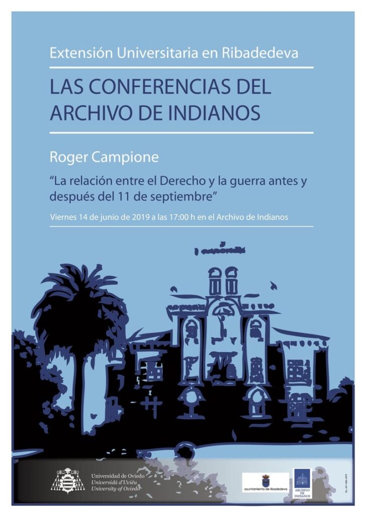 Conferencias del Archivo de Indianos: Derecho internacional CARTEL_ARCHIVO_INDIANOS_06_14_2019