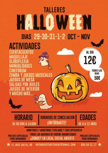 talleres halloween Aviles 2021 talleres halloween Aviles 2021