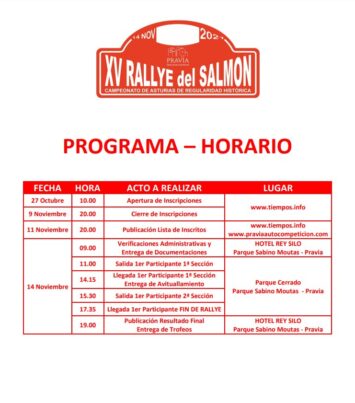 programa rallye del samon 2021 pravia