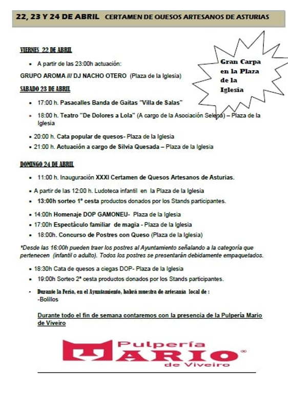 XXXI Certamen de Quesos Artesanos de Asturias Salas 2022 certamen de quesos de asturias salas 2022 2