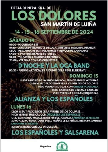 Fiestas de Los Dolores San Martin de Luiña 2024